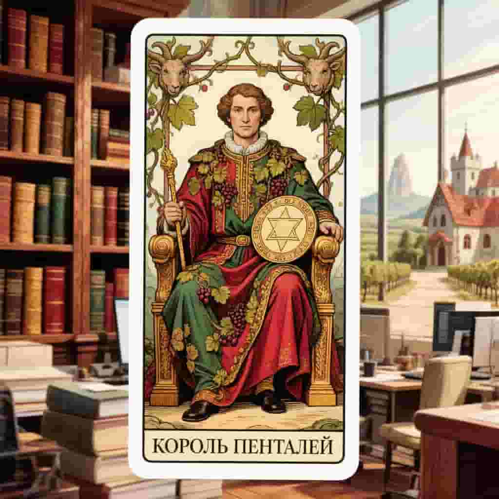 красивый король пентаклей на фотографии