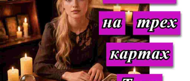 девушка сделала расклад карт таро на фото