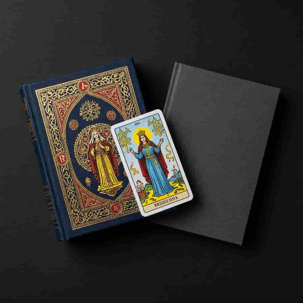 карта таро и книги про таро на фото