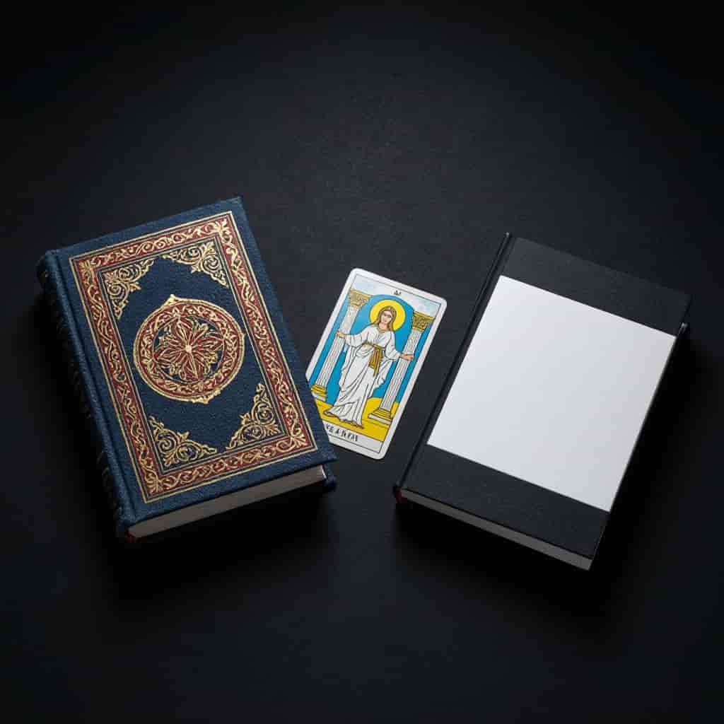лежат книги по таро на картинке