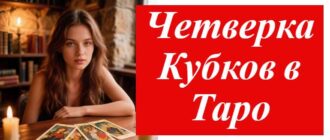 девушка с картами таро на картинке